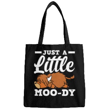 Discover Just A Little Moody Highland Cow Bags