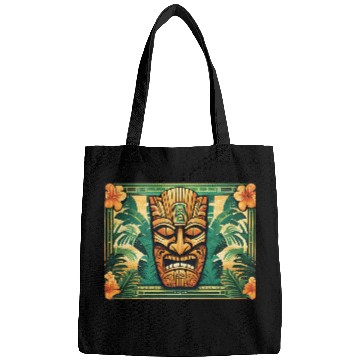 Discover Tiki Art Deco Mask Bags