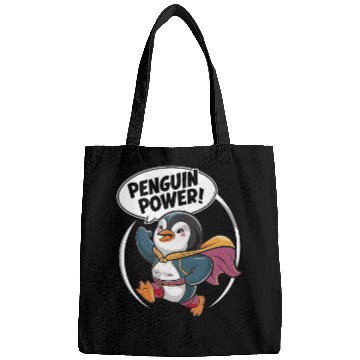 Discover Penguin Power Superhero Fun Graphic Bags