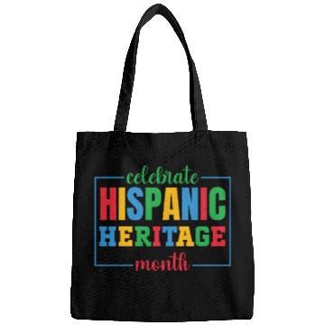 Discover Hispanic heritage month colorful text image colorf Bags