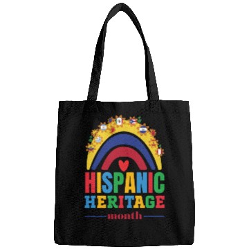 Discover Hispanic heritage month flags colorful rainbow col Bags