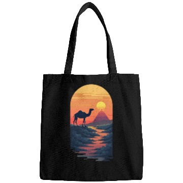 Discover Sunset Behind the Pyramids Bags