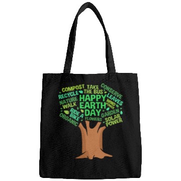 Discover Happy Earth Day Tree For Earth Science Lover Bags