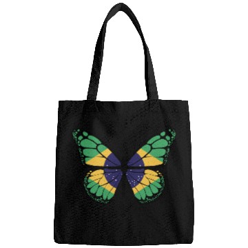 Discover Brazilian Flag Patriotic Butterfly Lover Design Bags