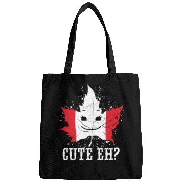 Discover Cute Eh? Maple Leaf Canadian Flag Design Bags