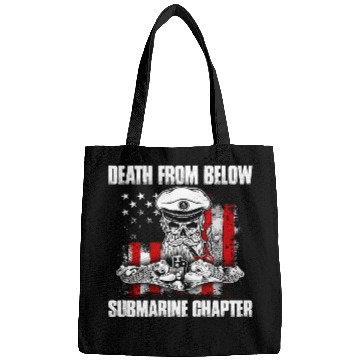 Discover Death From Below Submarine Chapter Patriotic Bags