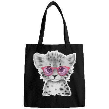 Discover cheetah Animals with Glasses Bags