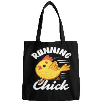 Discover Funny Yellow Chick Running Chick Bags