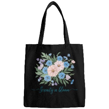 Discover Floral Serenity “blue flowers” Bags