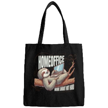 Discover homeoffice work smartnot hard sloth notebook Bags