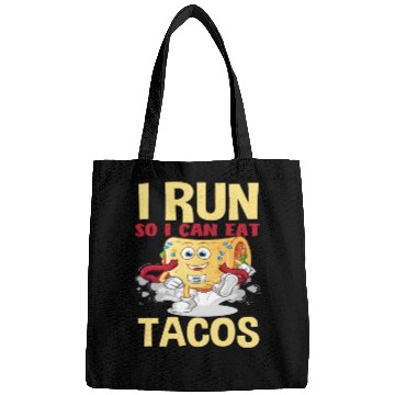 Discover I Run To Eat Tacos Funny Bags