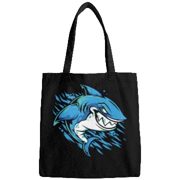 Discover Shark Fish Sea Animals Lover Funny Design Bags