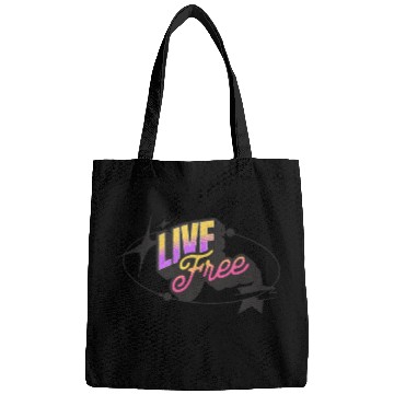 Discover Live Free - Vibrant Y2K Streetwear Bags