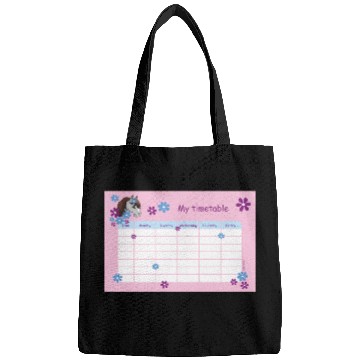 Discover Timetable for Kids - Pony Flowers pink Bags