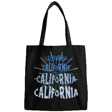 Discover California West Coast Golden State Blue Graphic Bags