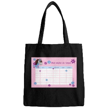 Discover Timetable for Kids - Pony Flowers pink - French Bags