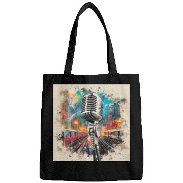 Discover NYC Microphone AT Subway Bags