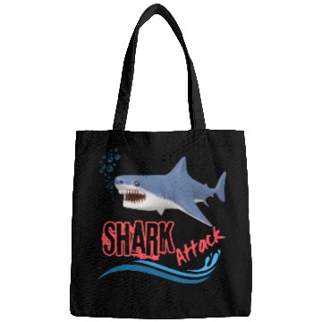 Discover A different unique colorful shark attack design Bags