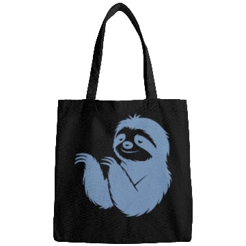 Discover Cool sloth silhouette portrait face head Bags