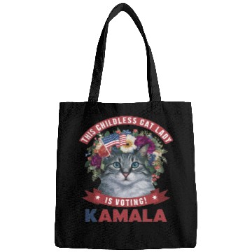 Discover Childless Cat Lady is voting kamala Bags