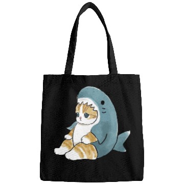 Discover sand cat love pet cat shark Bags
