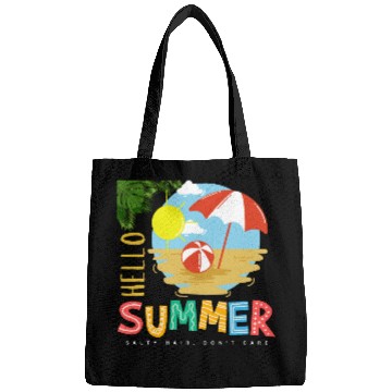 Discover Hello Summer salty hair Don't care Bags