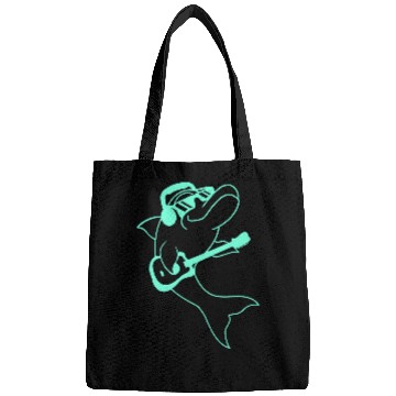 Discover Cool Dolphin Playing Guitar Headphone Sunglasses Bags