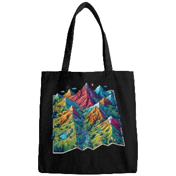 Discover Mountain Adventure Map, Adventure Apparel Bags