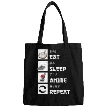 Discover Eat sleep anime repeat manga Bags