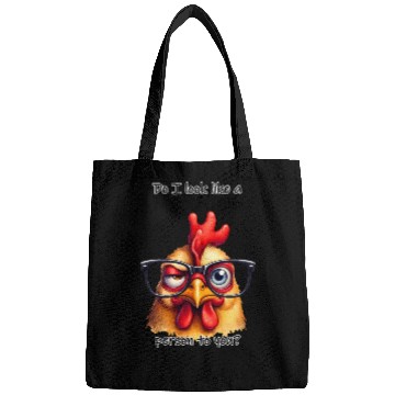 Discover Grumpy Chicken: Not a Morning Person Vibes Bags