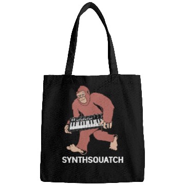 Discover Funny Music Producer Big Foot Synthsquatch Bags
