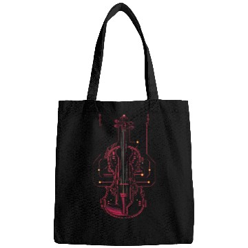 Discover Violin One Line Drawing Bags