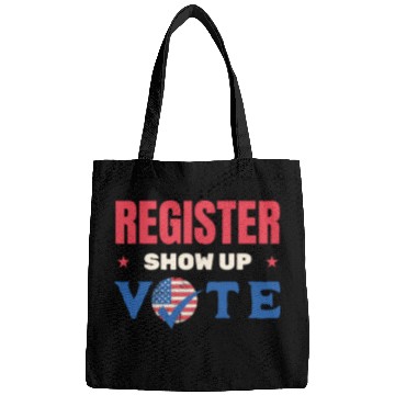 Discover Register Show Up Vote Election Voter Registration Bags