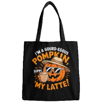 Discover Pumpkin Spice Latte, Retro It's Fall Y'all Bags