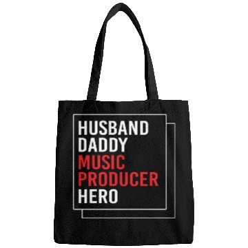 Discover Fathers Day Husband Daddy Music Producer Bags