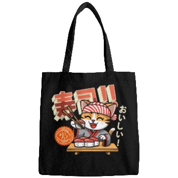 Discover Sushi Chef Cat Adorable Culinary Cat Design Bags