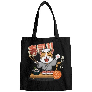 Discover Sushi Chef Cat Adorable Culinary Cat Design Bags