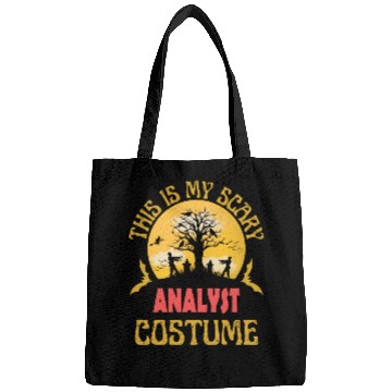 Discover Funny and scary ANALYST costume for Halloween Bags