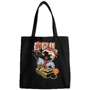 Discover Sushi Chef Cat Adorable Culinary Cat Design Bags