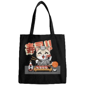 Discover Sushi Chef Cat Adorable Culinary Cat Design Bags