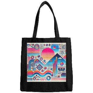 Discover Retro Waves 70s 80s 90s Aesthetic Design Bags