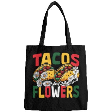 Discover Nachos Mexico Mexican Dish Tacos and Flowers Bags