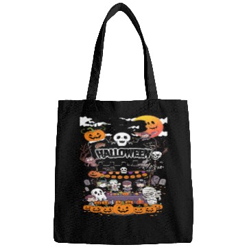 Discover Happy Halloween party Cute chibi cartoon Bags