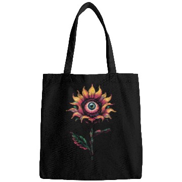 Discover Weirdcore Aesthetic Flower Human Eyeball Strangeco Bags