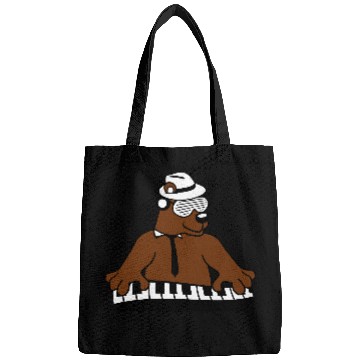 Discover Grizzly Brown Bear Playing Keyboard Piano Music Bags