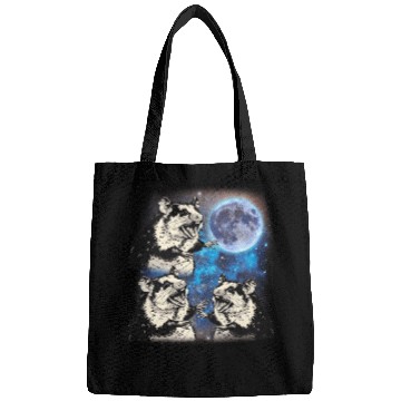 Discover Three Possum Moon Cursed Meme 3 Howling Possum Bags