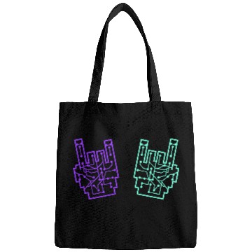 Discover Heavy metal nerd electronic circuits hand gestures Bags
