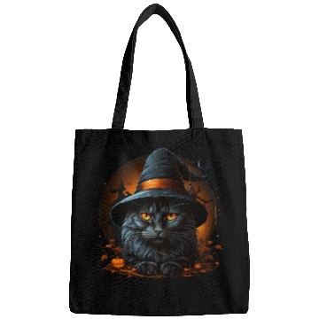 Discover Black Cat with Witch Hat Bags