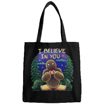 Discover Bigfoot cryptid believe in you Bags