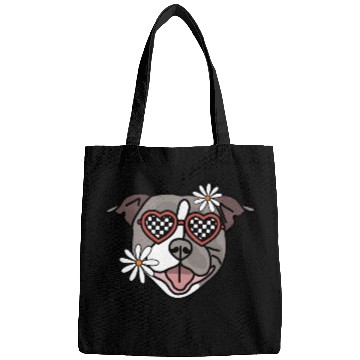 Discover Staffordshire Grey Retro Dog Bags